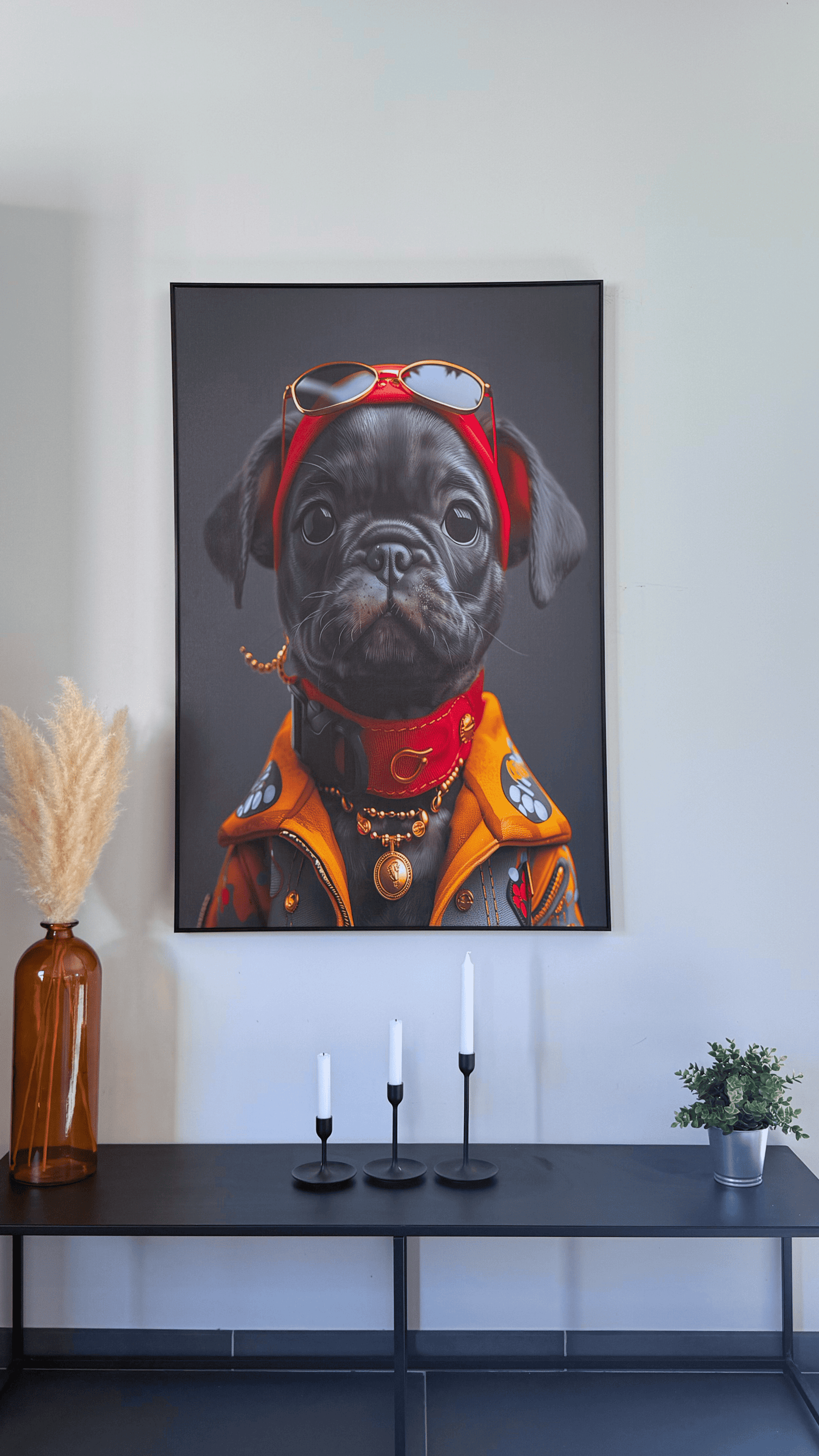 Sophisticated Pug – Art Print on Canvas